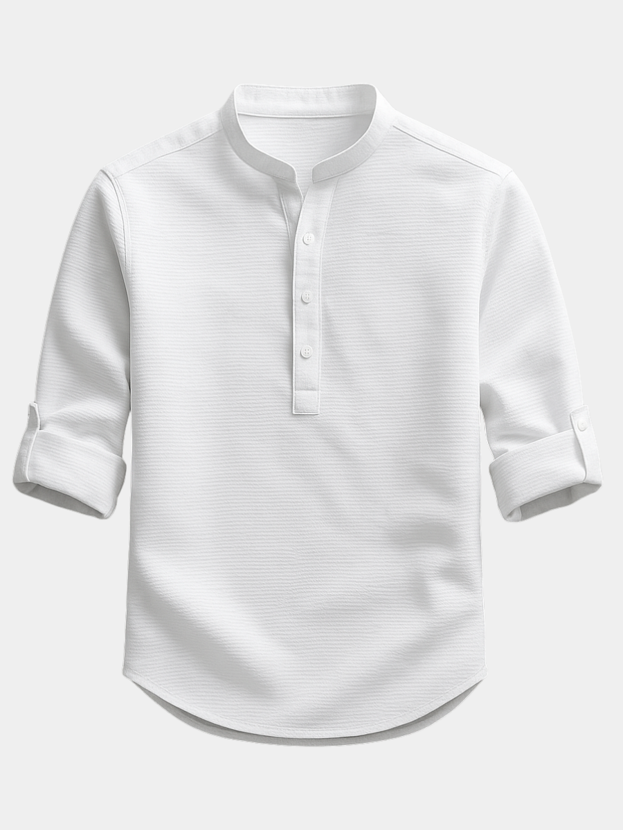 RELAXED CURVED HEM SHIRT FOR MEN