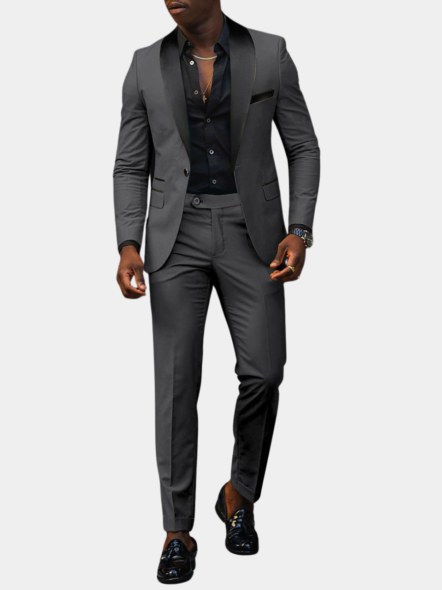 ONE-BUTTON SUIT FOR MEN