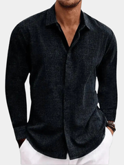 TEXTURED LINEN SHIRT FOR MEN
