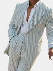 TEXTURED SEERSUCKER SUIT FOR MEN