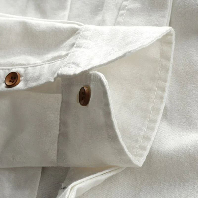 STAND COLLAR BUTTON SHIRT FOR MEN