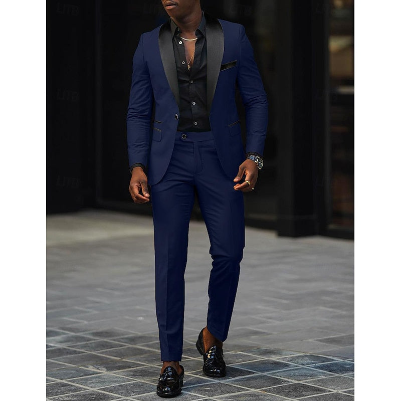 ONE-BUTTON SUIT FOR MEN
