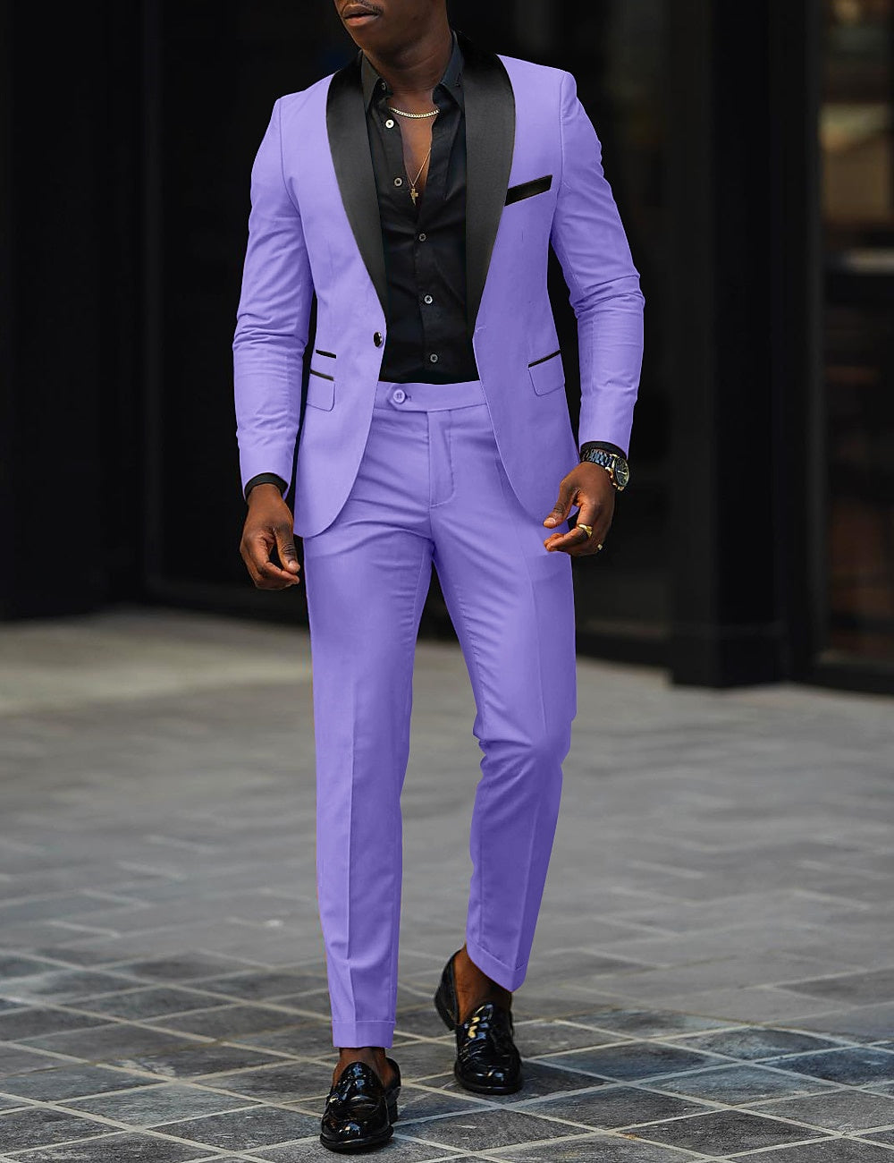 ONE-BUTTON SUIT FOR MEN