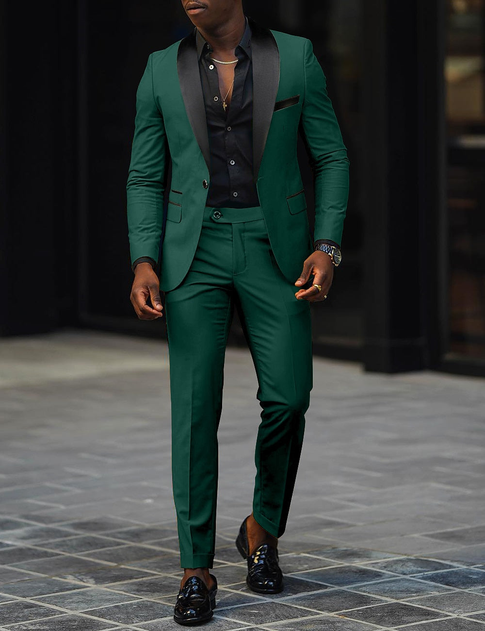 ONE-BUTTON SUIT FOR MEN