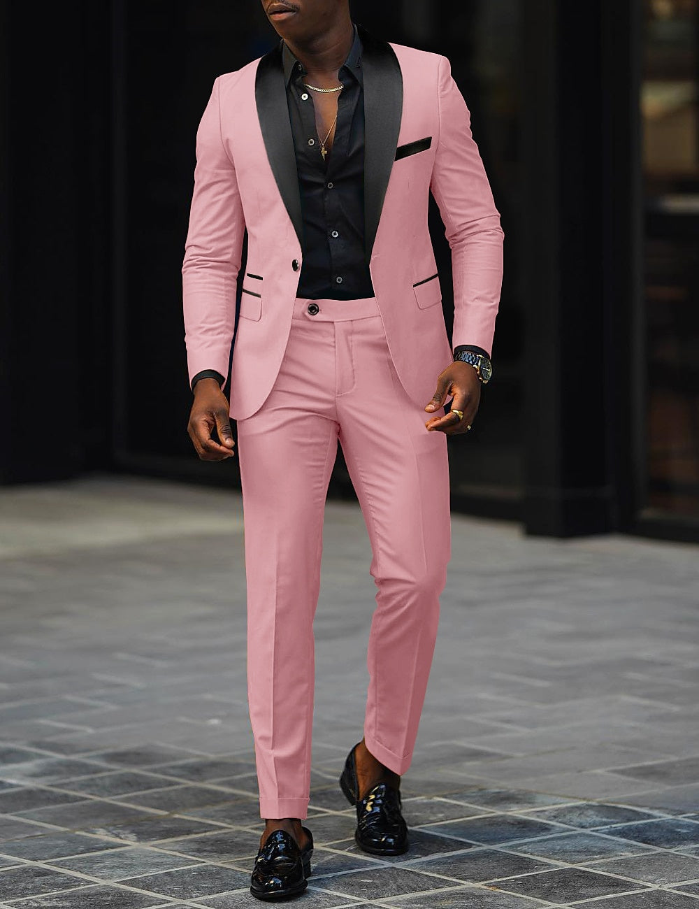 ONE-BUTTON SUIT FOR MEN