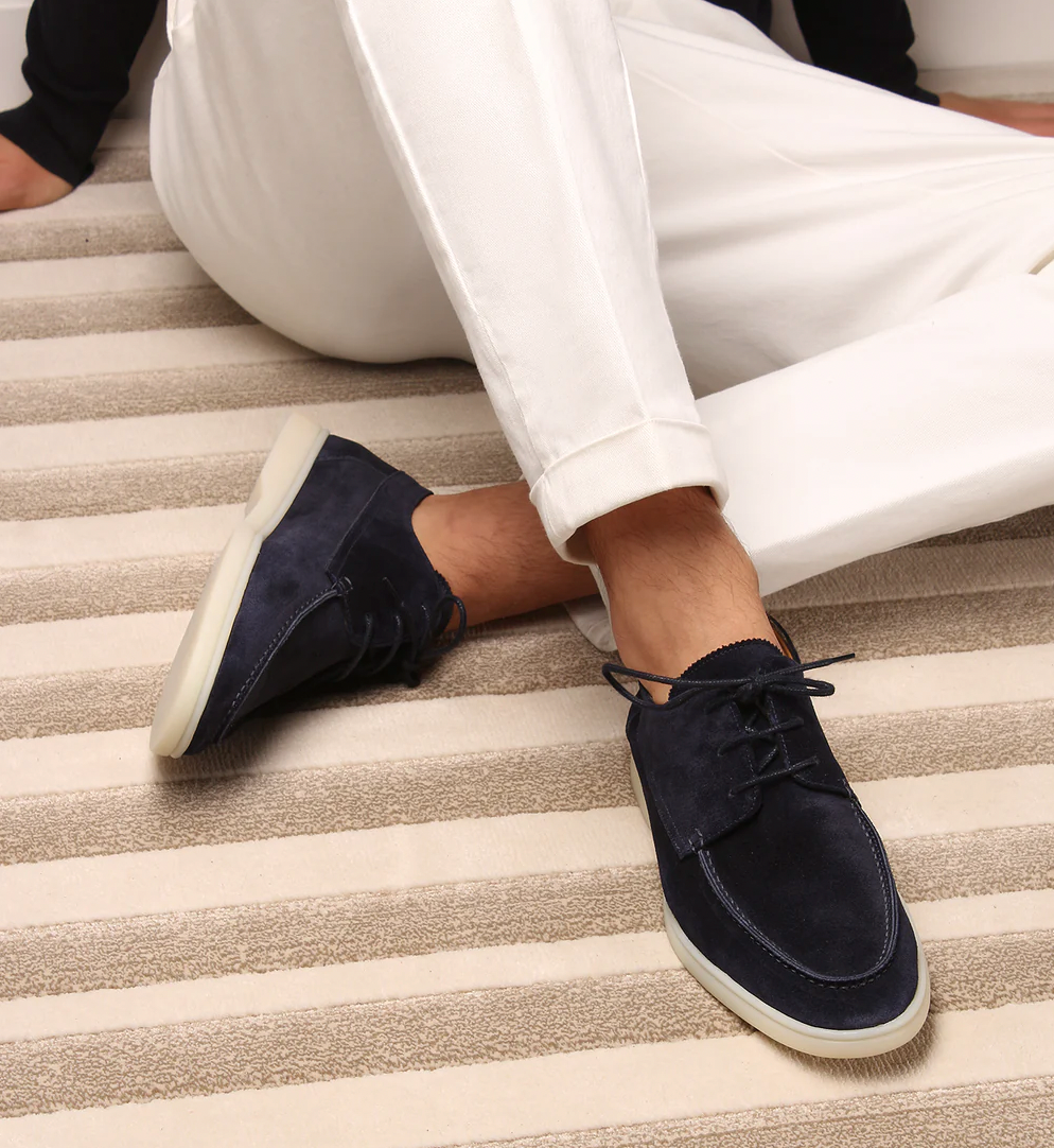 LEATHER SLIP-ON LOAFERS FOR MEN