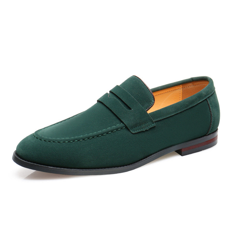 SUEDE EFFECT PENNY LOAFERS FOR MEN