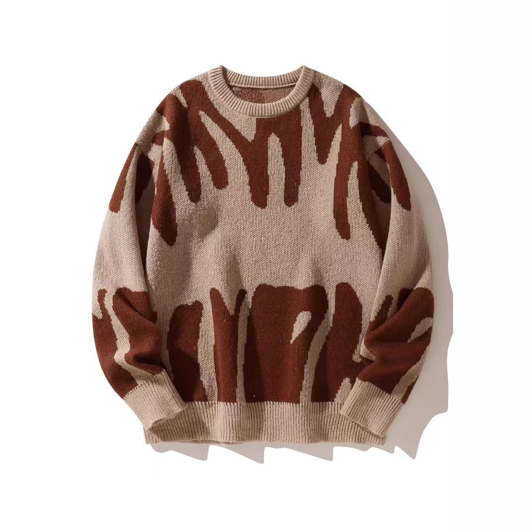 LETTER KNIT CREWNECK SWEATER FOR MEN