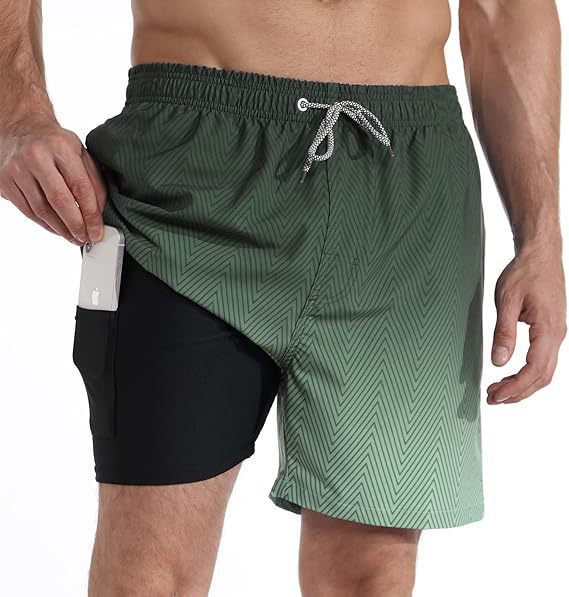 TEXTURED SWIM SHORTS FOR MEN