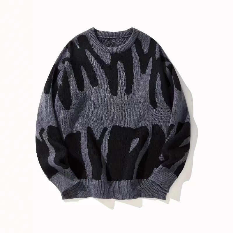 LETTER KNIT CREWNECK SWEATER FOR MEN