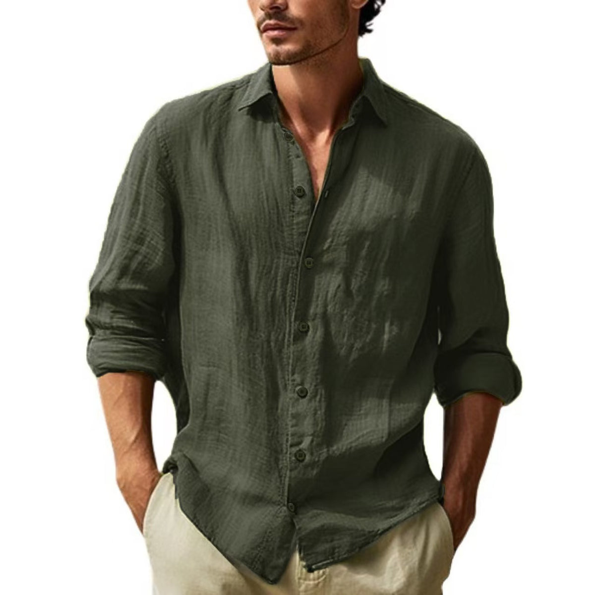 OPEN COLLAR SHIRT FOR MEN