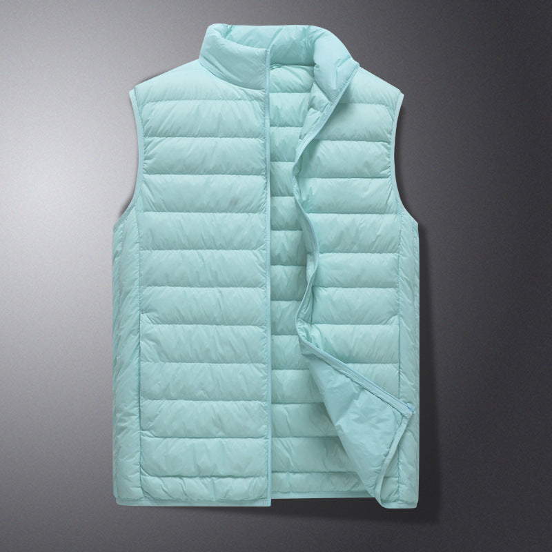 QUILTED SLEEVELESS DOWN JACKET FOR MEN