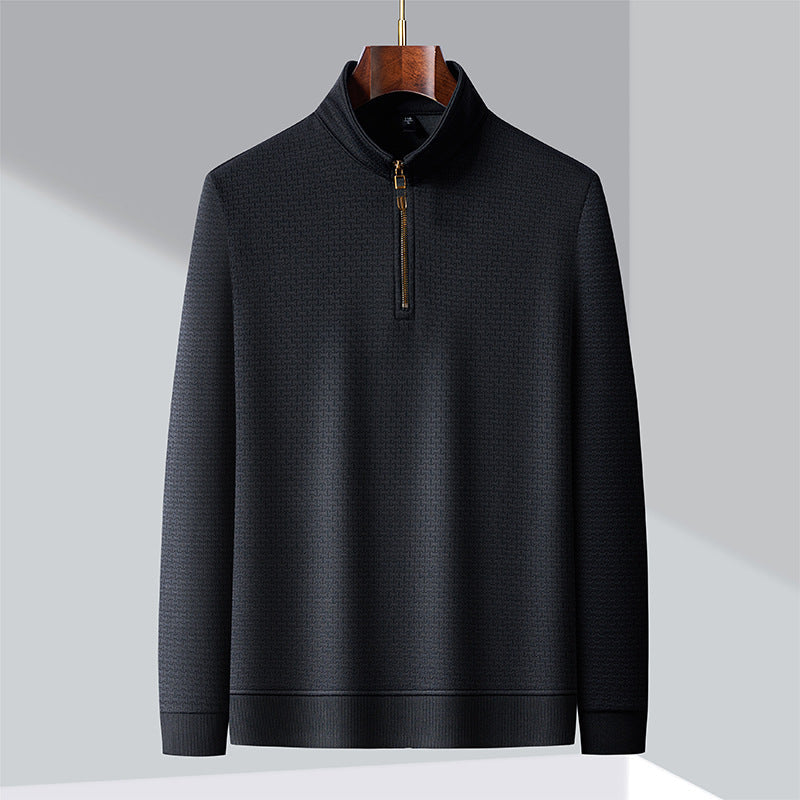 COPPER ZIP SILK PULLOVER FOR MEN