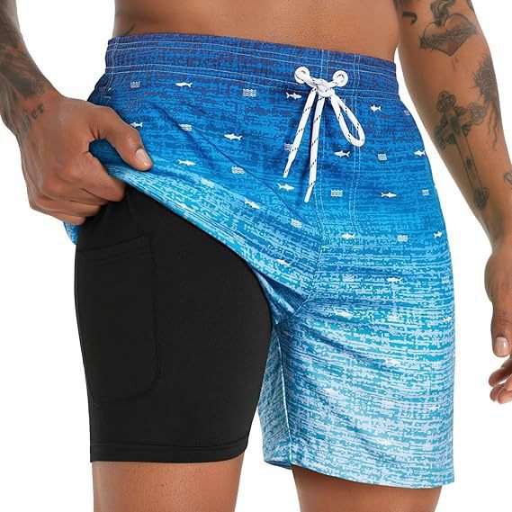 TEXTURED SWIM SHORTS FOR MEN