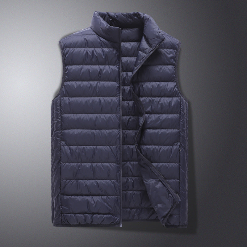 QUILTED SLEEVELESS DOWN JACKET FOR MEN