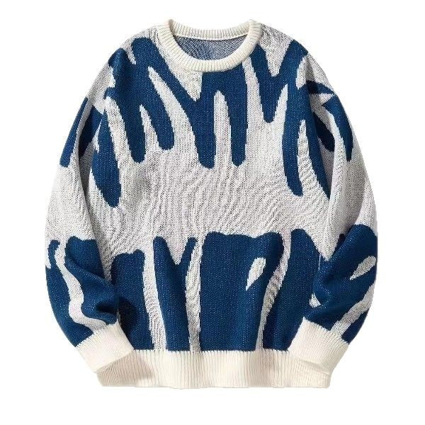 LETTER KNIT CREWNECK SWEATER FOR MEN