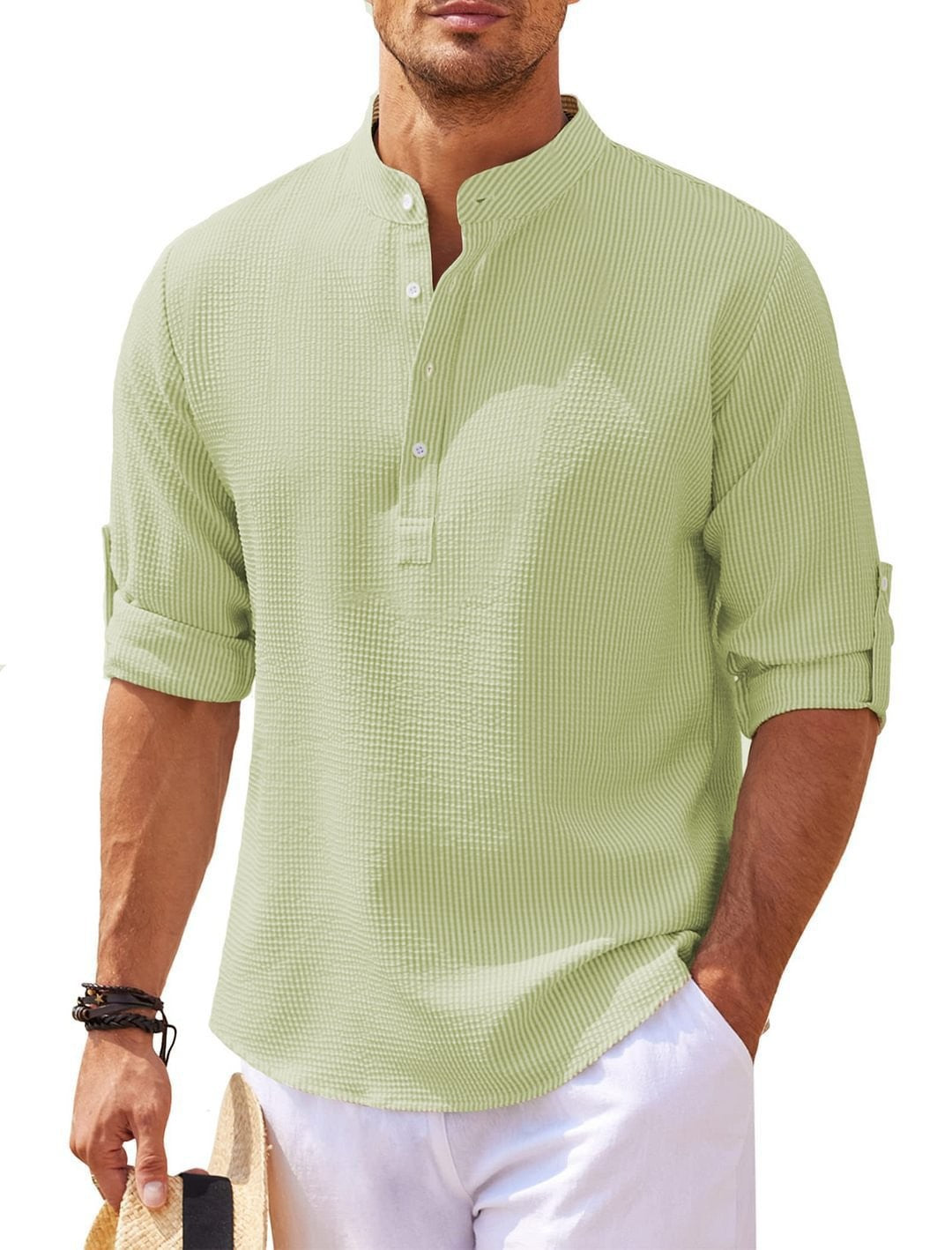 RELAXED CURVED HEM SHIRT FOR MEN