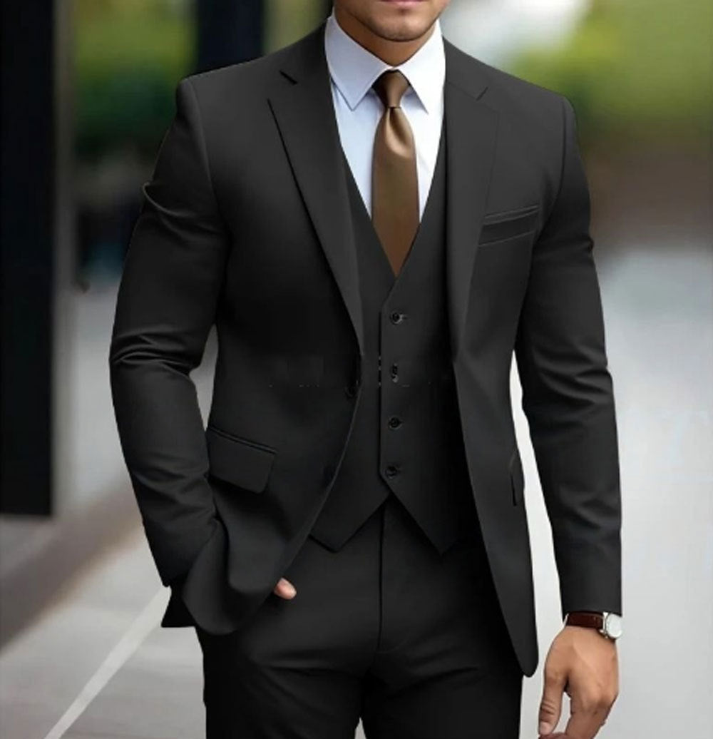 THREE PIECE BEIGE SUIT FOR MEN