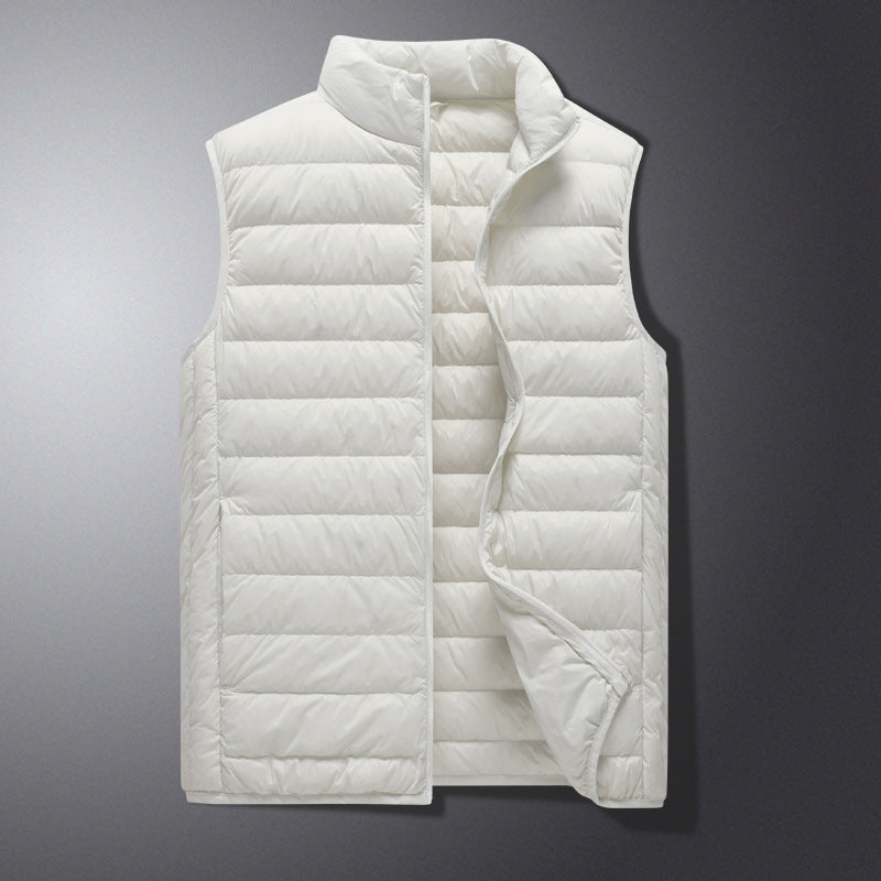 QUILTED SLEEVELESS DOWN JACKET FOR MEN