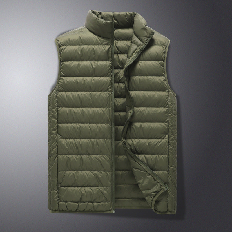 QUILTED SLEEVELESS DOWN JACKET FOR MEN