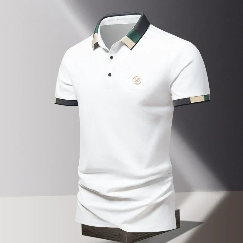 EMBROIDERED COLLAR POLO FOR MEN