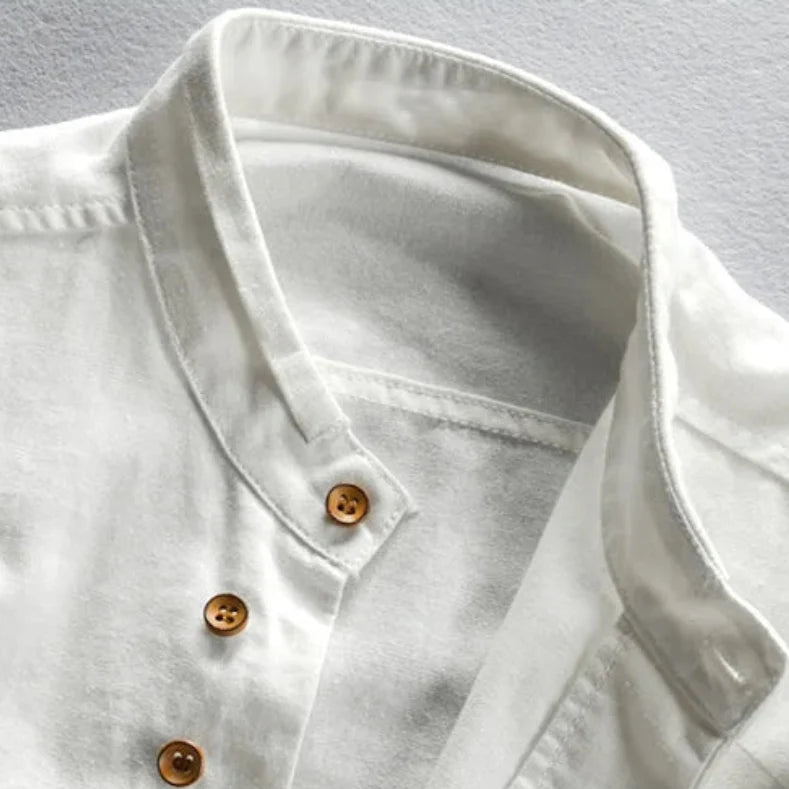 STAND COLLAR BUTTON SHIRT FOR MEN