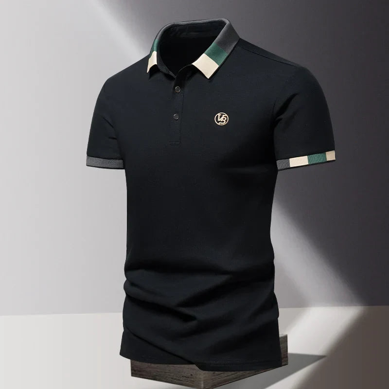 EMBROIDERED COLLAR POLO FOR MEN