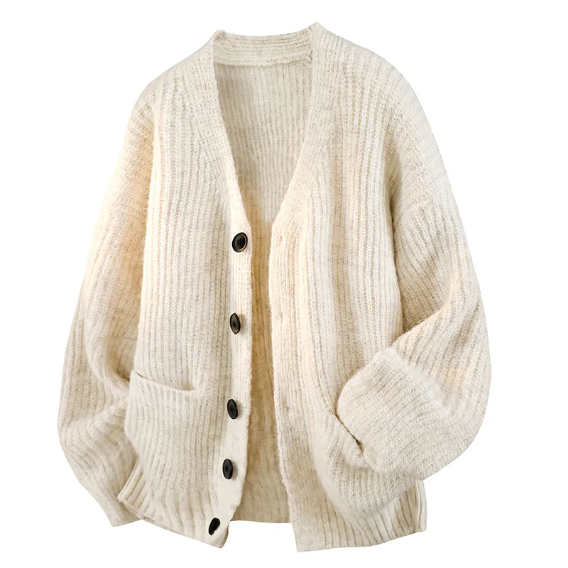 OVERSIZED V NECK CARDIGAN FOR MEN
