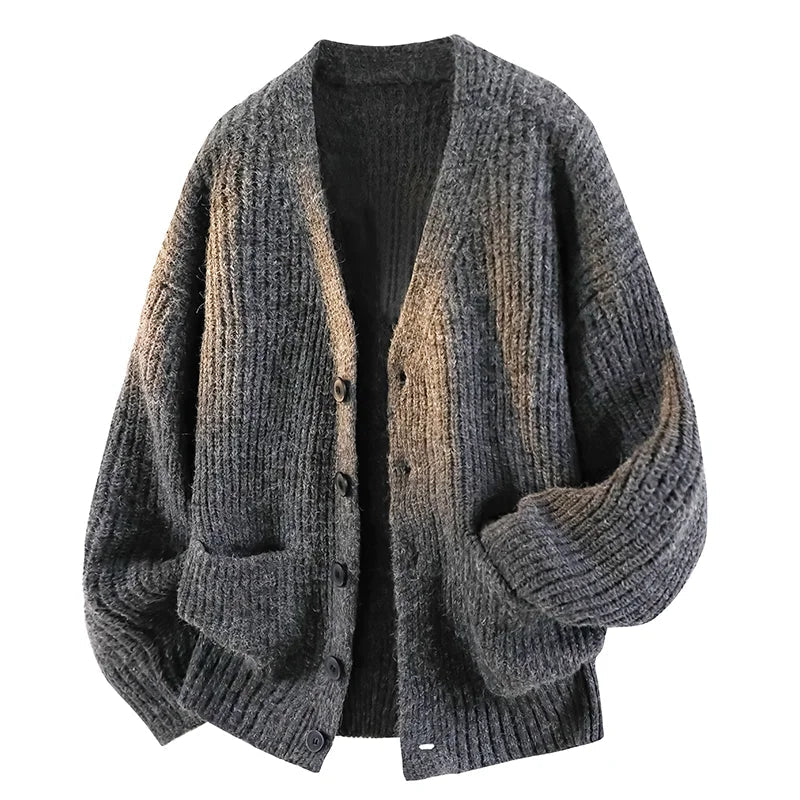 OVERSIZED V NECK CARDIGAN FOR MEN