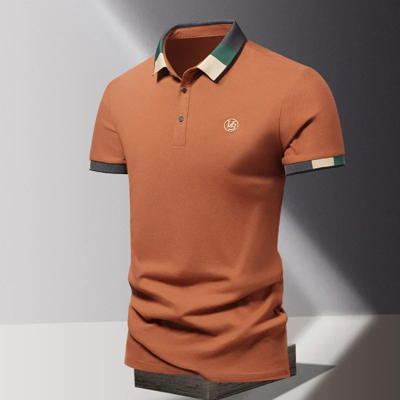 EMBROIDERED COLLAR POLO FOR MEN