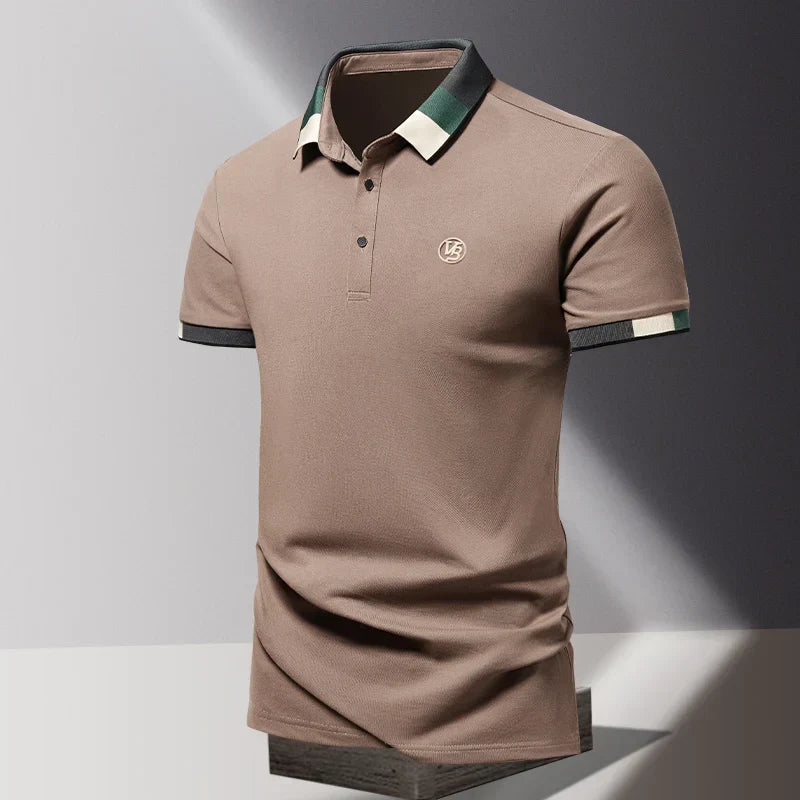 EMBROIDERED COLLAR POLO FOR MEN