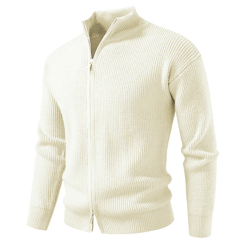 TEXTURED KNIT ZIP GILET FOR MEN