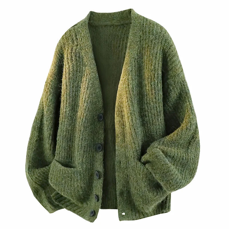 OVERSIZED V NECK CARDIGAN FOR MEN