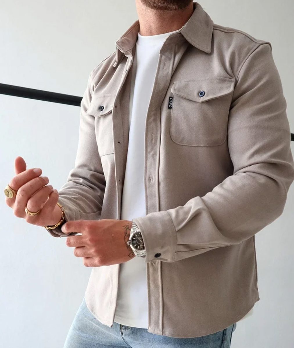 MODERN BUTTON SHIRT JACKET FOR MEN