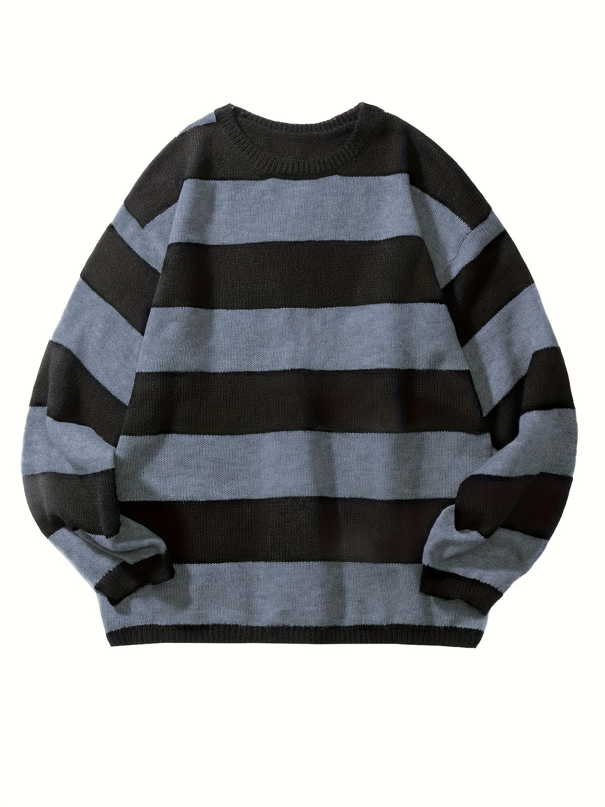 STRIPED KNIT PULLOVER SWEATER FOR MEN
