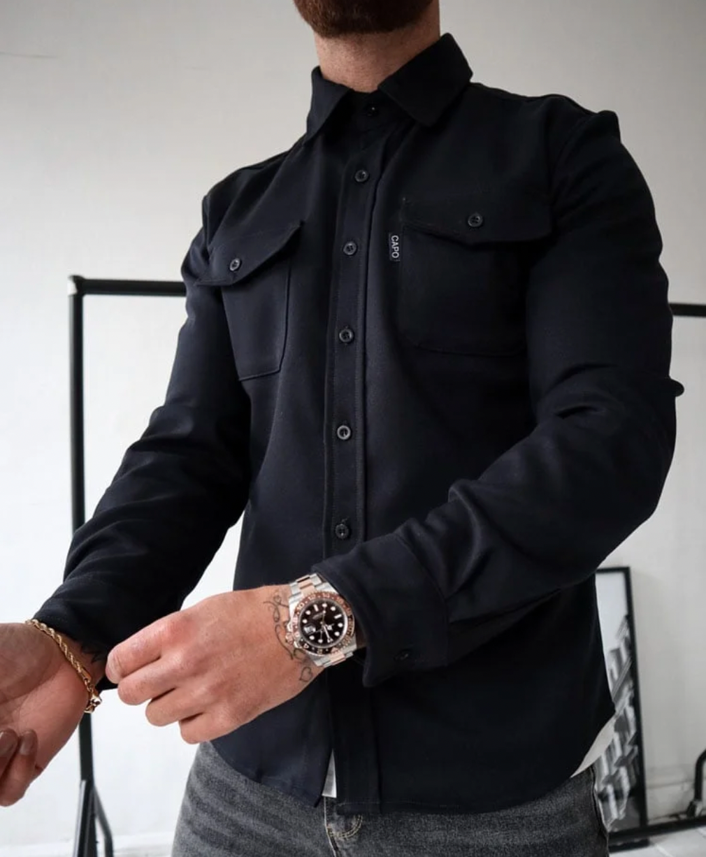 MODERN BUTTON SHIRT JACKET FOR MEN