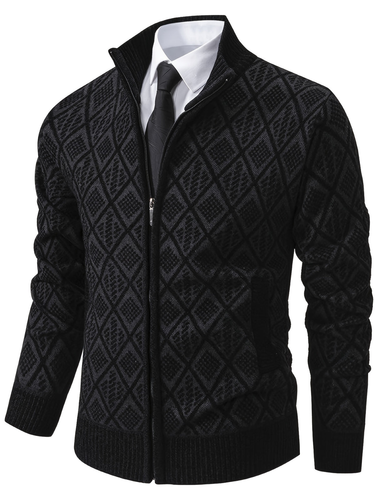 GEOMETRIC KNIT JACKET FOR MEN
