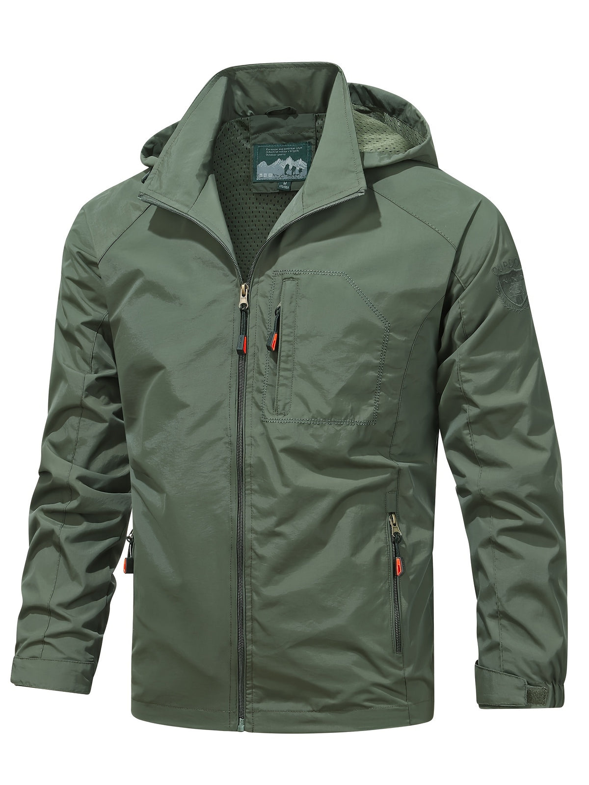 RAGLAN HOODED NYLON JACKET FOR MEN