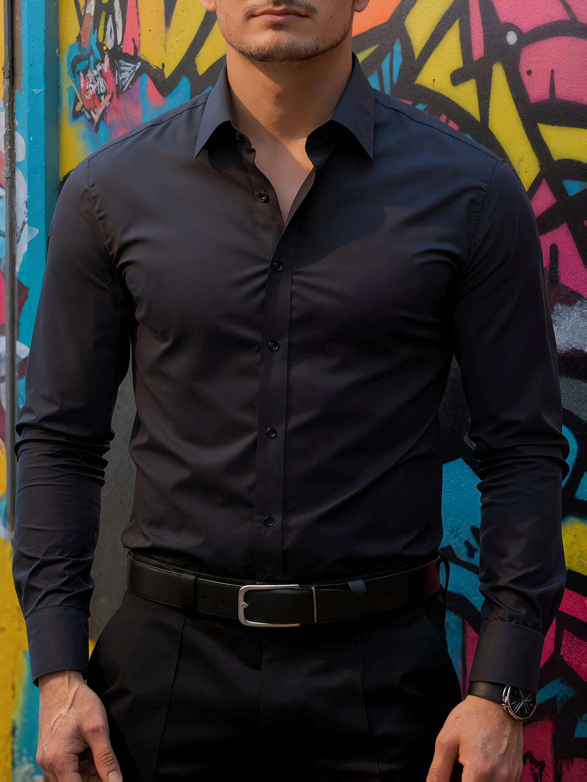 MICRO ELASTIC BUTTON SHIRT FOR MEN