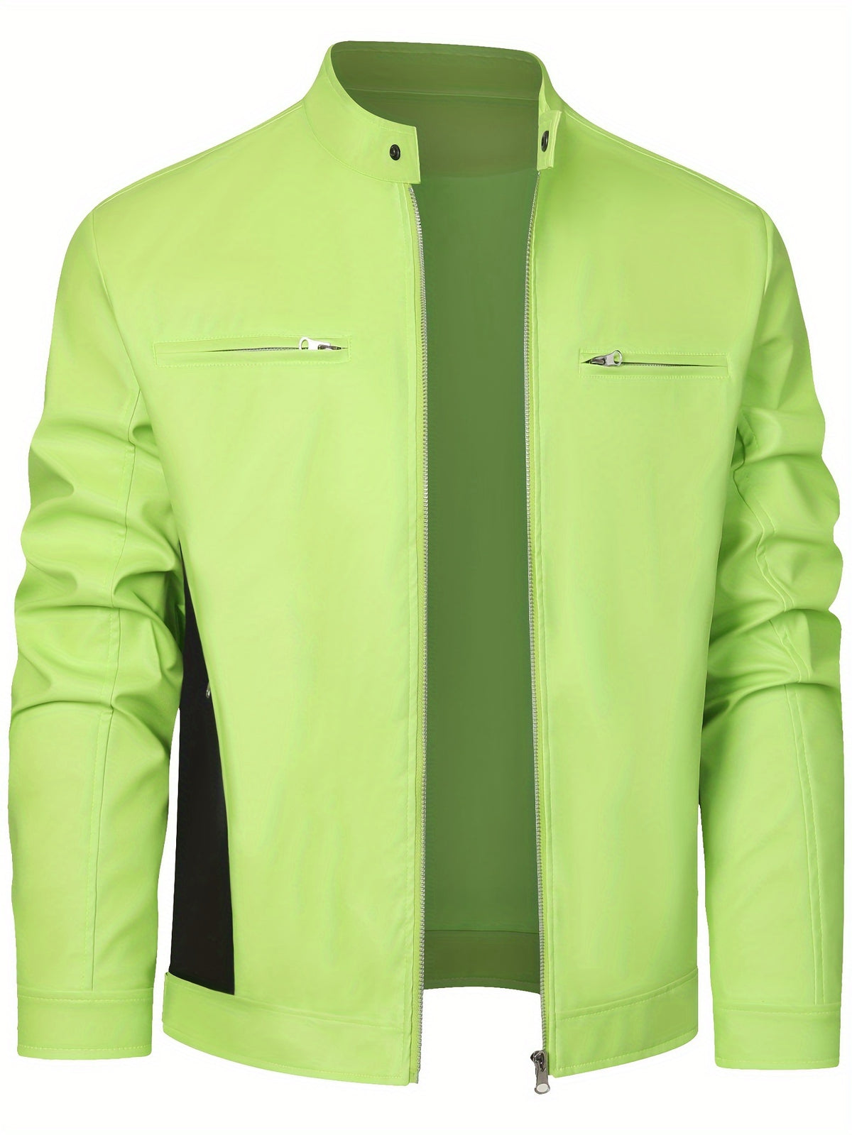 STAND COLLAR ZIP JACKET FOR MEN