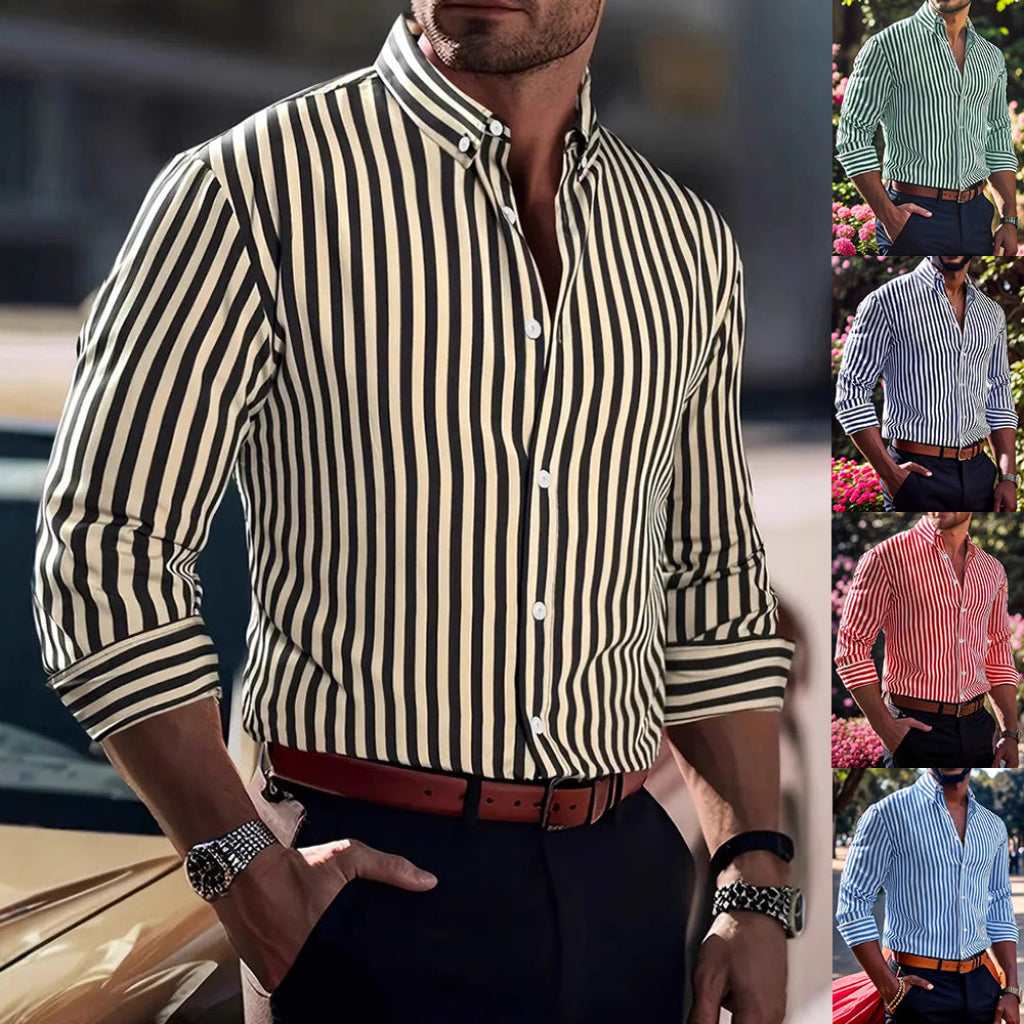 STRIPED STRETCH SHIRT FOR MEN