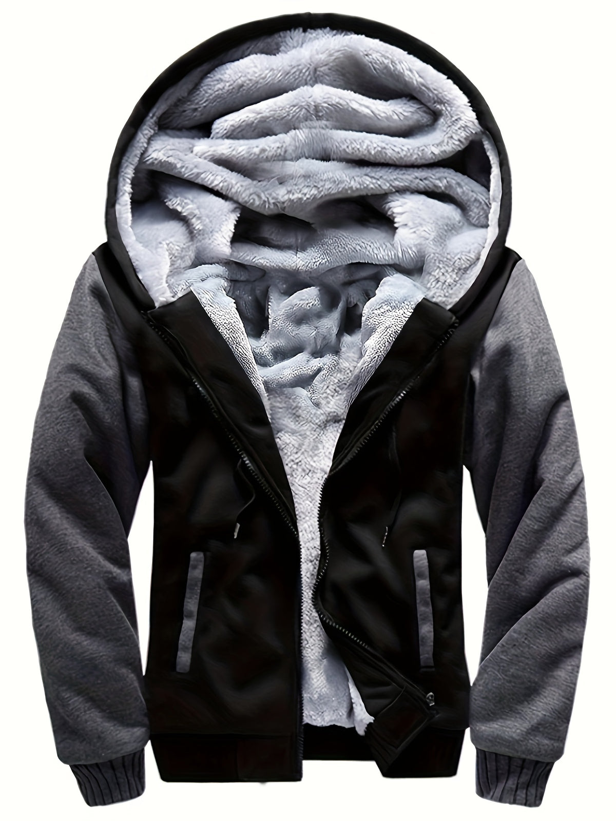 COLOUR BLOCK FLEECE HOODIE FOR MEN