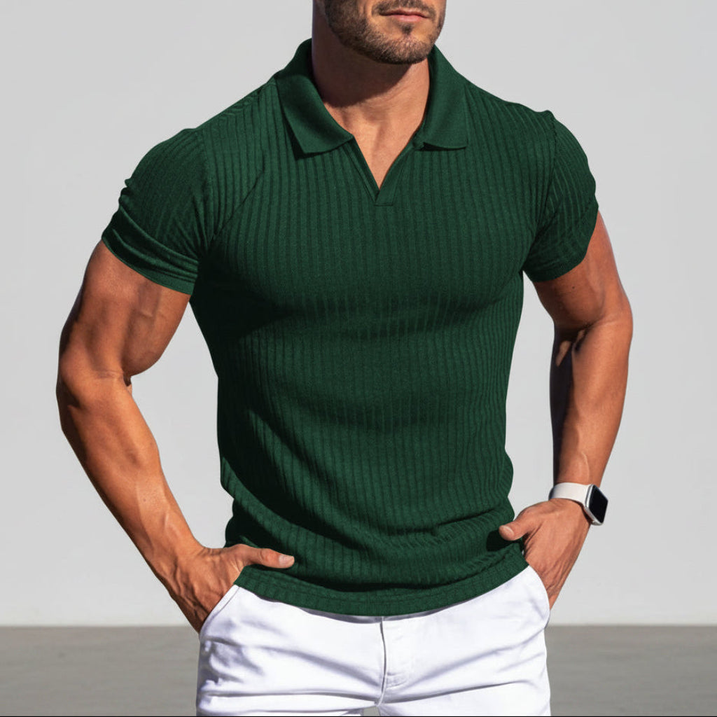 SLIM TEXTURED POLO SHIRT FOR MEN