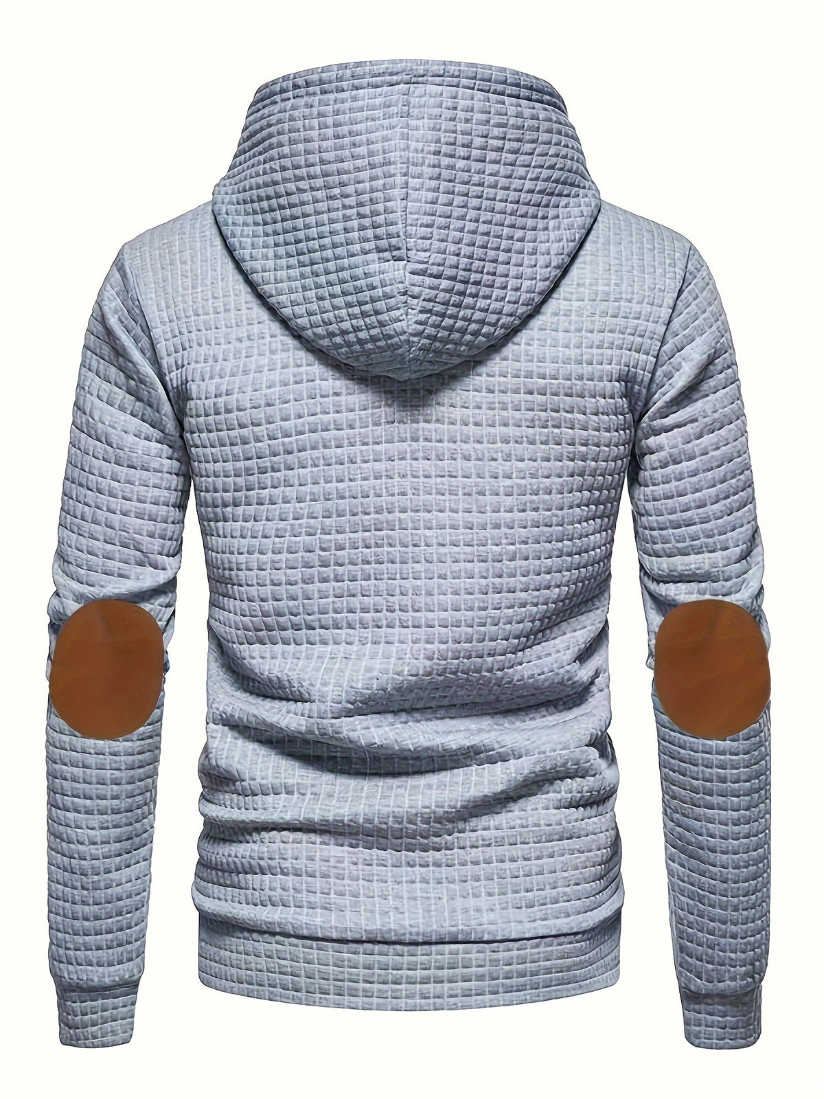 CHECKERED HOODED KNIT SWEATSHIRT FOR MEN