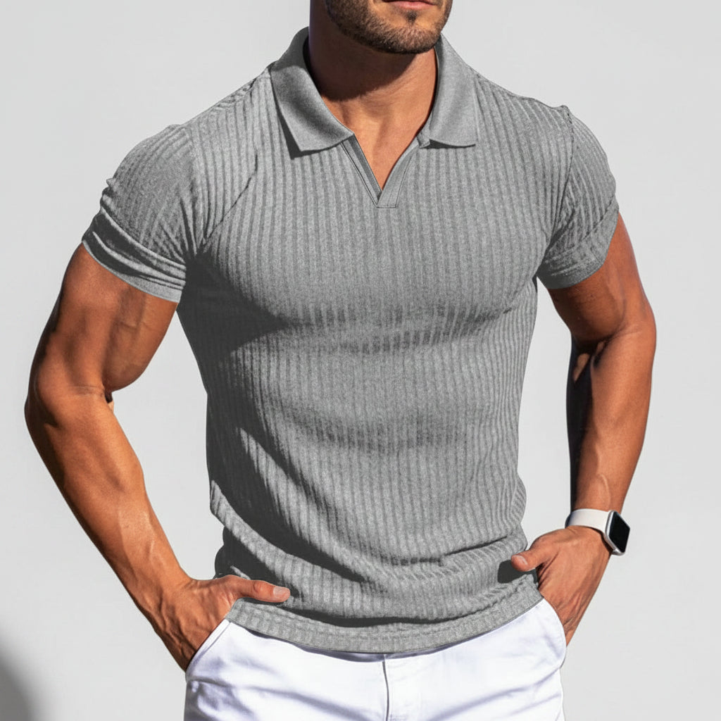 SLIM TEXTURED POLO SHIRT FOR MEN