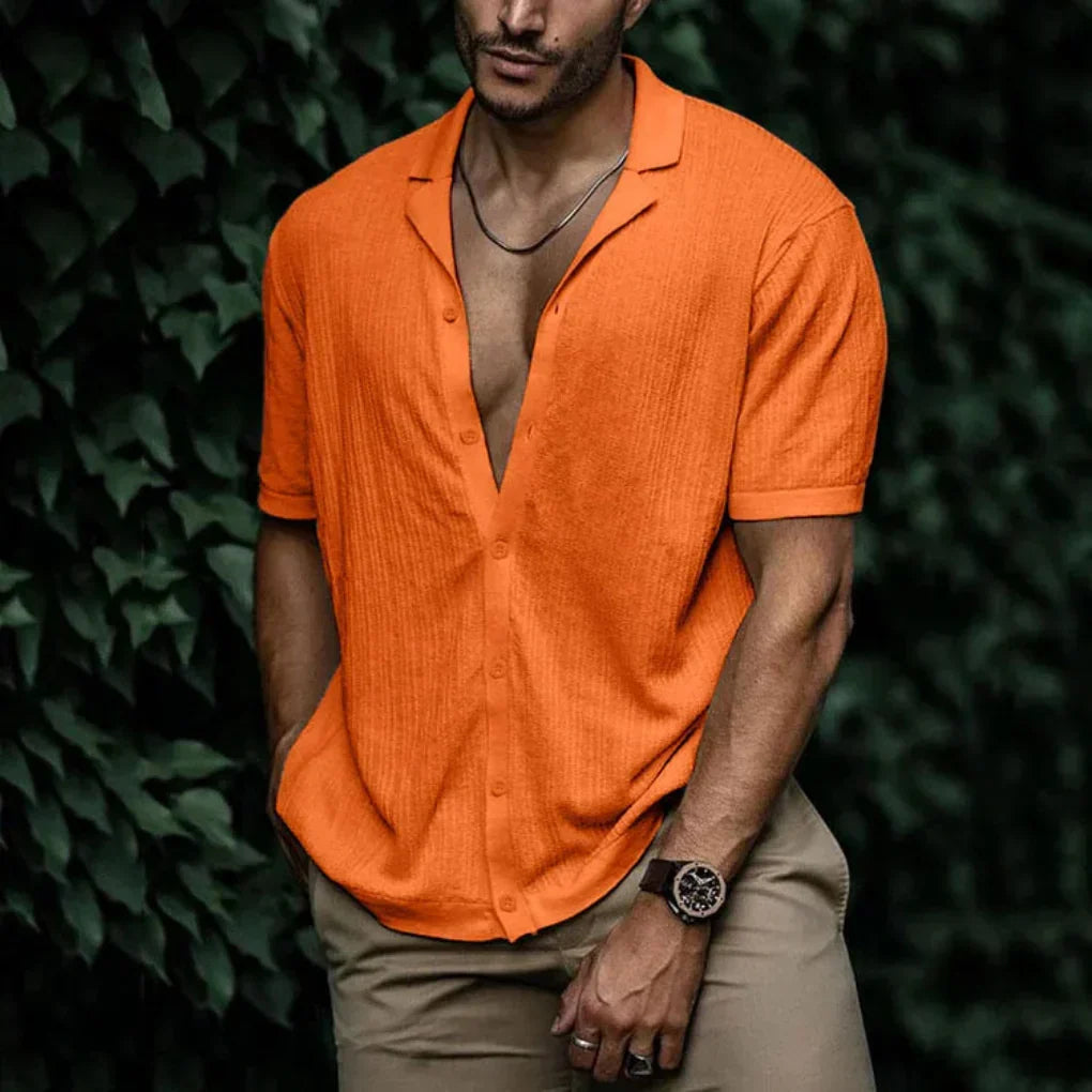 LINEN KNIT SHIRT FOR MEN