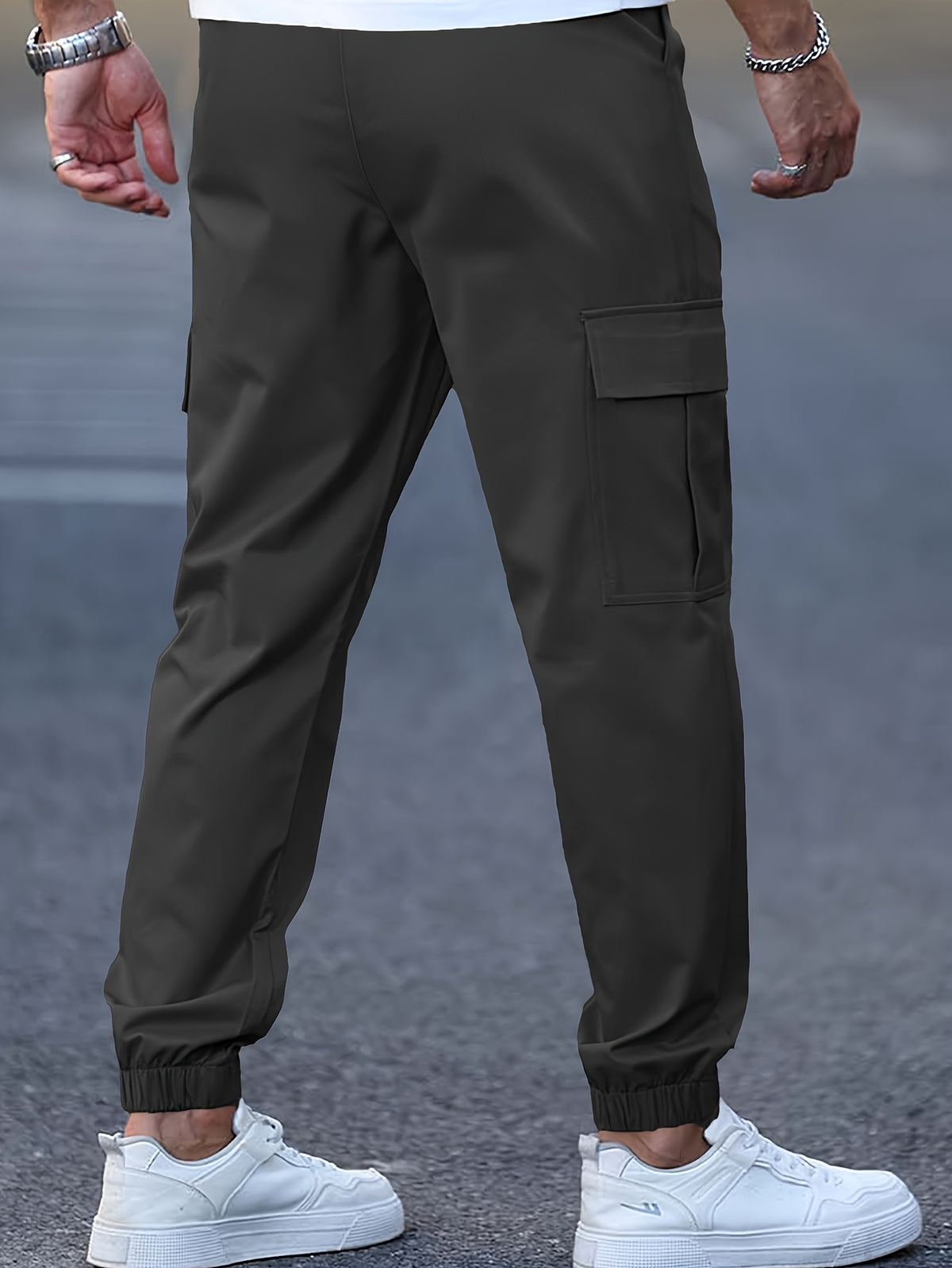DRAWSTRING CARGO TROUSERS FOR MEN