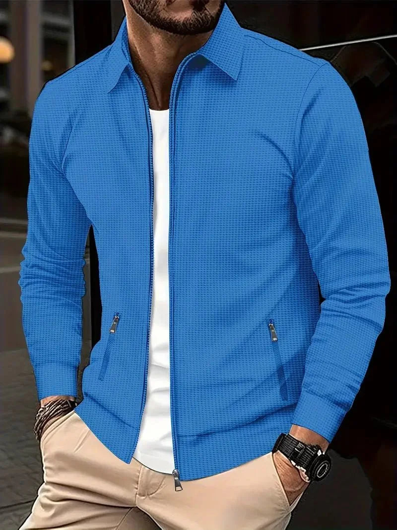 ZIP STAND COLLAR CARDIGAN FOR MEN