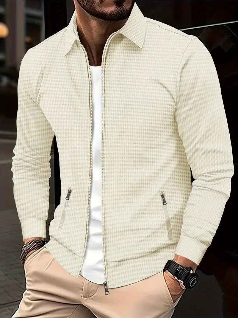 ZIP STAND COLLAR CARDIGAN FOR MEN