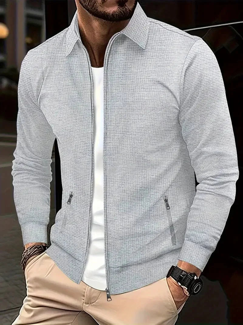 ZIP STAND COLLAR CARDIGAN FOR MEN